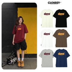 [NEW] Áo thun oversize CLOUDZY in chữ vải cotton 100% 250gsm dày dặn form rộng nam nữ áo phông regular local brand streetwear DAYS