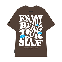 Áo thun unisex nữ nam tay lỡ phông CLOUDZY localbrand form rộng cặp đôi teen cổ tròn oversize ENJOY