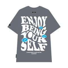 Áo thun unisex nữ nam tay lỡ phông CLOUDZY localbrand form rộng cặp đôi teen cổ tròn oversize ENJOY