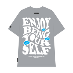 Áo thun unisex nữ nam tay lỡ phông CLOUDZY localbrand form rộng cặp đôi teen cổ tròn oversize ENJOY