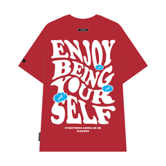 Áo thun unisex nữ nam tay lỡ phông CLOUDZY localbrand form rộng cặp đôi teen cổ tròn oversize ENJOY