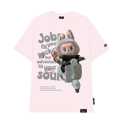 Áo thun nữ nam unisex tay lỡ phông cặp đôi labubu form rộng local brand cổ tròn cotton CLOUDZY BIKE