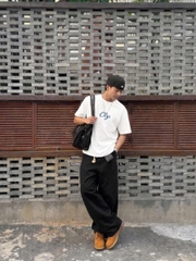 [NEW] Áo thun regular CLOUDZY in chữ vải cotton 100% 250gsm form rộng nam nữ áo phông oversize local brand streetwear basic REFINE