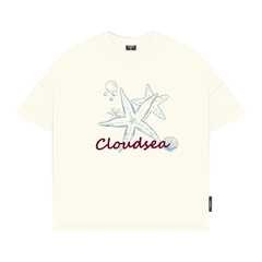 Áo thun boxy local brand CLOUDZY in hình 100% cotton 250gsm dày dặn áo phông form rộng nam nữ unisex mùa hè SEA