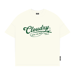 Áo phông boxy CLOUDZY in chữ cotton 100% 250gsm áo thun local brand nam nữ unisex form rộng basic streetwear INTO