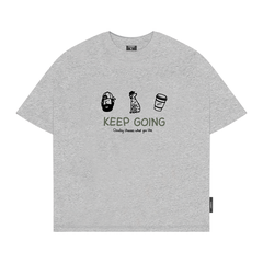 Áo thun boxy CLOUDZY in Keep Going 100% cotton 250gsm dày dặn áo phông nam nữ unisex local brand streetwear KEEP