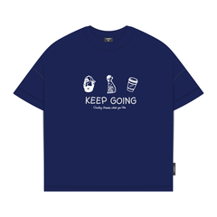 Áo thun boxy CLOUDZY in Keep Going 100% cotton 250gsm dày dặn áo phông nam nữ unisex local brand streetwear KEEP