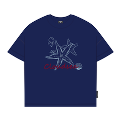 Áo thun boxy local brand CLOUDZY in hình 100% cotton 250gsm dày dặn áo phông form rộng nam nữ unisex mùa hè SEA