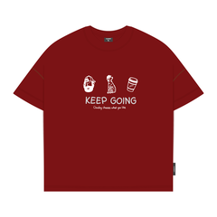 Áo thun boxy CLOUDZY in Keep Going 100% cotton 250gsm dày dặn áo phông nam nữ unisex local brand streetwear KEEP