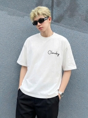 [NEW] Áo thun boxy CLOUDZY in chữ cá tính 100% cotton 250gsm nam nữ áo phông local brand streetwear đi học RIDE