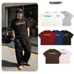 [NEW] Áo thun boxy local brand CLOUDZY streetwear in chữ 100% cotton 250gsm áo phông form rộng nam nữ unisex YOURSELF