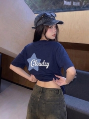 [NEW] Áo thun oversize CLOUDZY in chữ vải cotton 100% 250gsm form rộng nam nữ áo phông regular local brand streetwear basic NOVA