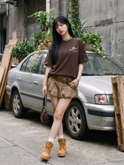 [NEW] Áo thun boxy CLOUDZY in chữ vải cotton 100% 250gsm dày dặn form rộng nam nữ áo phông local brand streetwear WINE