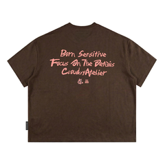 Áo thun boxy tee local brand Cloudzy unisex phông tay lỡ nữ cotton phối màu form rộng boxy SENSITIVE