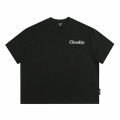 Áo thun boxy CLOUDZY phong cách streetwear in chữ ký 100% cotton 250GSM dày dặn áo phông boxy nam nữ BOX CORE