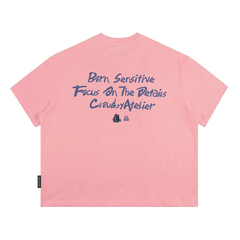Áo thun boxy tee local brand Cloudzy unisex phông tay lỡ nữ cotton phối màu form rộng boxy SENSITIVE