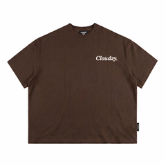 Áo thun boxy CLOUDZY phong cách streetwear in chữ ký 100% cotton 250GSM dày dặn áo phông boxy nam nữ BOX CORE