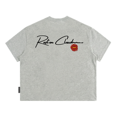 Áo thun boxy CLOUDZY form boxy local brand in chữ ký con dấu 100% cotton 250GSM dày dặn áo phông unisex nam nữ REST