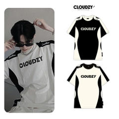 Áo thun phối unisex màu nam nữ tay lỡ phông phối màu form rộng basic theo trend local brand Cloudzy cổ tròn oversize SPY