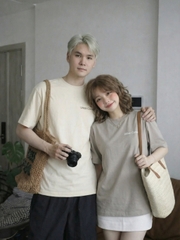 Áo thun oversize CLOUDZY form oversize unisex 100% cotton 250GSM áo phông đi học phong cách streetwear CENTER