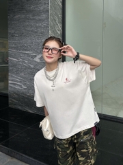 Áo thun boxy tee local brand Cloudzy unisex phông tay lỡ nữ cotton phối màu form rộng boxy SOMETHING