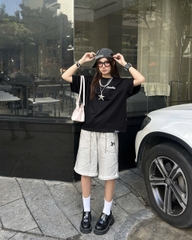 Áo thun boxy CLOUDZY phong cách streetwear in chữ ký 100% cotton 250GSM dày dặn áo phông boxy nam nữ BOX CORE