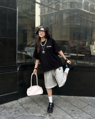 Áo thun boxy CLOUDZY phong cách streetwear in chữ ký 100% cotton 250GSM dày dặn áo phông boxy nam nữ BOX CORE
