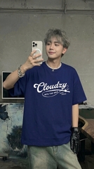 Áo phông boxy CLOUDZY in chữ cotton 100% 250gsm áo thun local brand nam nữ unisex form rộng basic streetwear INTO
