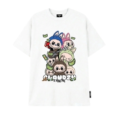 Áo thun nữ nam labubu local brand CLOUDZY unisex tay lỡ phông form rộng cổ tròn đen oversiz MONEY