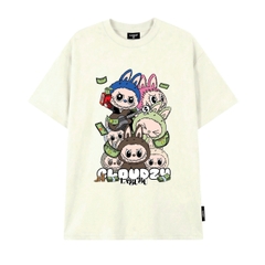 Áo thun nữ nam labubu local brand CLOUDZY unisex tay lỡ phông form rộng cổ tròn đen oversiz MONEY