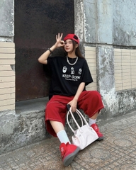 Áo thun boxy CLOUDZY in Keep Going 100% cotton 250gsm dày dặn áo phông nam nữ unisex local brand streetwear KEEP