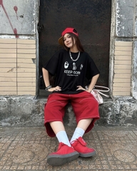 Áo thun boxy CLOUDZY in Keep Going 100% cotton 250gsm dày dặn áo phông nam nữ unisex local brand streetwear KEEP