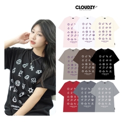 Áo phông nam nữ unisex tay lỡ thun form rộng basic local brand cổ tròn cotton oversize CLOUDZY SPACE