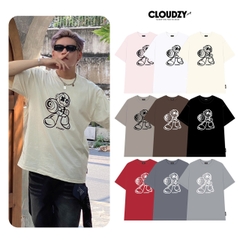 Áo phông local brand nam nữ basic unisex tay lỡ thun form rộng teen cổ tròn cao cấp CLOUDZY ROCKMAN