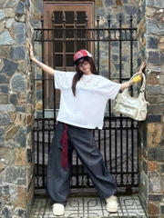 Áo thun boxy tee local brand Cloudzy unisex phông tay lỡ nữ cotton phối màu form rộng boxy SENSITIVE