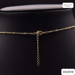MV2516 - Dây chuyền trai trắng quấn viền thả dài Dáng Lụa