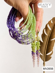 MV2656-Bộ vòng tay và hoa tai đá Peridot – Amethys