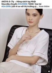 Akoya Dây chuyền + (Hoa tai tặng)