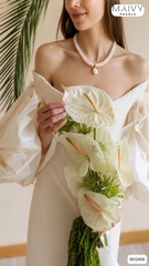 MV2458 - Dây Chuyền  Cúc Áo Xếp Tầng Mặt Baroque