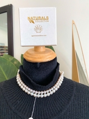 dây chuyền akoya trắng ánh hồng 9-10li