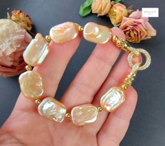 MV2111 - Set dây chuyền và lắc tay Baroque hạt vuông