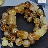 MV2234 -  Lắc Tay Đôi Đá Thạch Anh Vàng