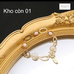 MV092 - Lắc Tay Ngọc Trai Trắng Serenity Loop