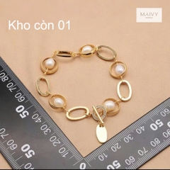 MV092 - Lắc Tay Ngọc Trai Trắng Serenity Loop