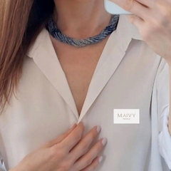 MV2153 - Dây Chuyền Đá Tourmaline Và Sapphire Nhiều Màu Sắc Khác Nhau Xanh / Xanh Tím