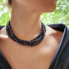 dây chuyền baroque lông công 4 sợi