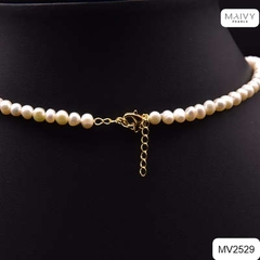 MV2529 - Set ngọc trai trắng mix đá thạch anh tím kết chùm mặt gồm dây chuyền/lắc tay/bông tai