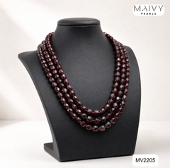 MV2205 - Dây Chuyền Thạch Lựu Cắt Giác 3 sợi