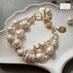 MV2254 - Lắc tay đôi trai trắng dị mix charm