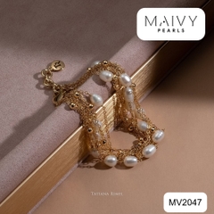 MV2047- Set Lắc tay và bông tai nhiều sợi thả dài